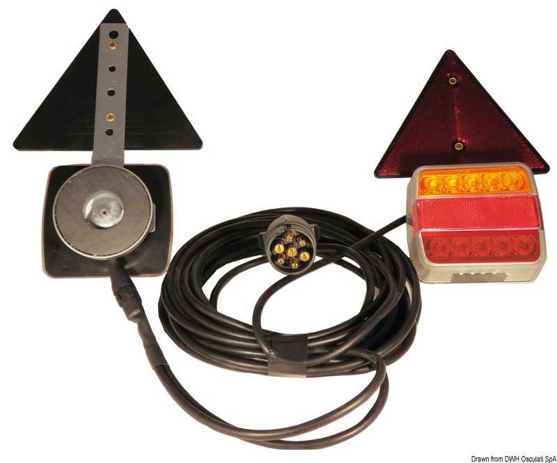 KIt feu à LED fixation magnétique 4 fonctions 12/24V